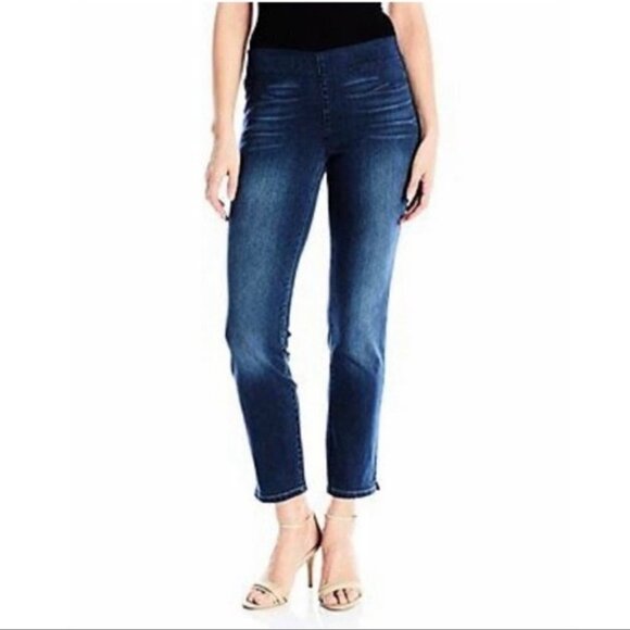 NYDJ Alina Pull On ankle Jeans Denim Stretchy Straight leg Size 16 - Picture 1 of 10